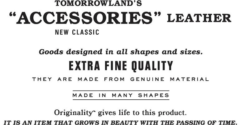 TOMORROWLAND's Accessories Leather